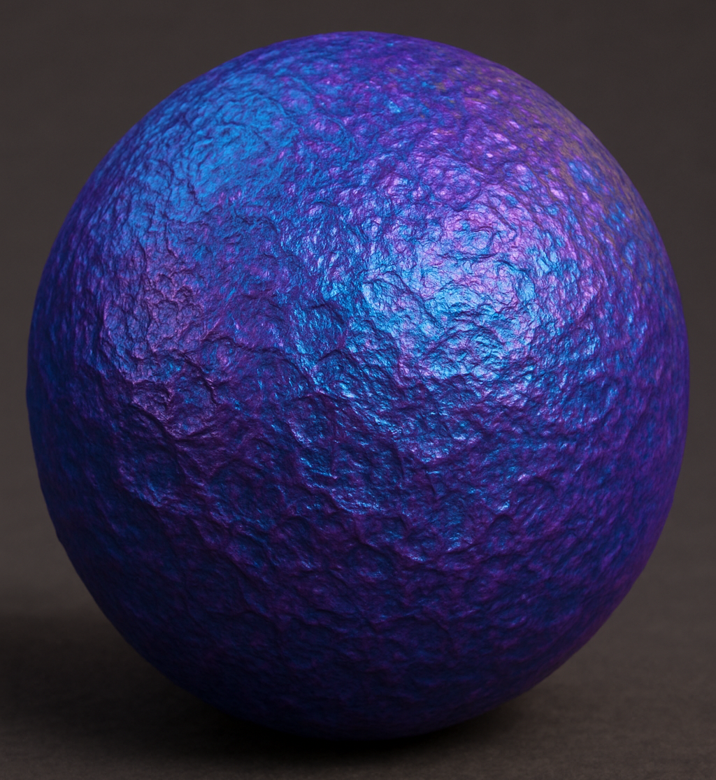 The material features a captivating interplay of purple and blue hues that shift and change with light creating a mesmerizing iridescent effect Its surface is intricately textured adding depth and dimension with a slightly glossy finish that enhances-1-1