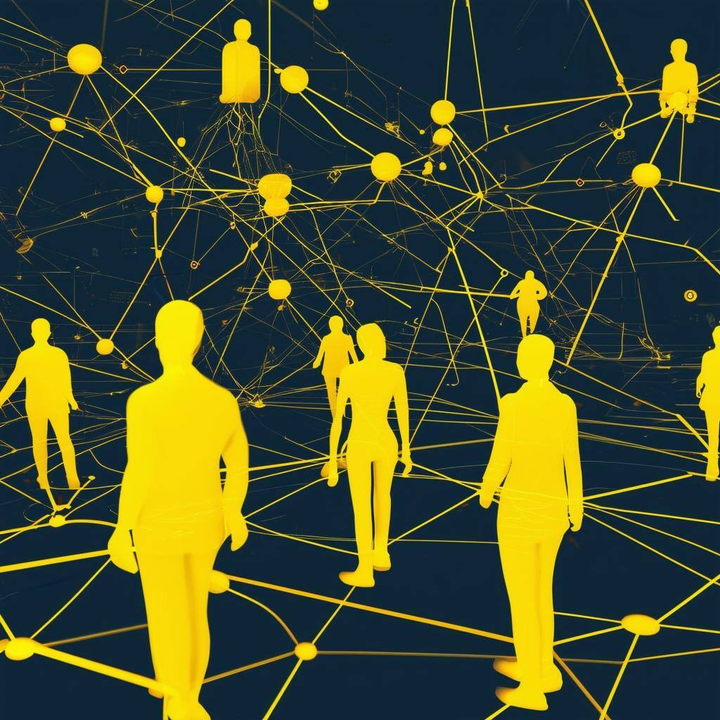 a futuristic image showing connections and movement yellow for our prompt to stay connected and refer learners to our program a futuristic image showing connections and movement yellow for our prompt to stay connected and refer learners to our program